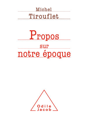 cover image of Propos sur notre époque